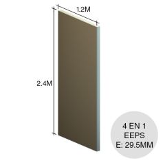 Panel compuesto EEPS yeso Modus Plak 30 4 en 1 muros cielorrasos 29.5mm x 1.2m x 2.4m