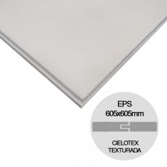 Placa cielorraso Cielotex EPS texturada blanco 35mm x 605mm x 605mm