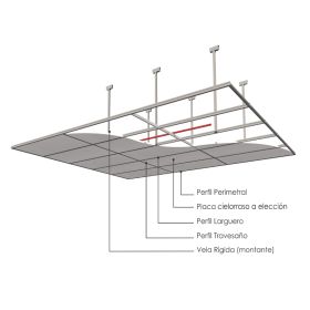 Cielorraso desmontable con placas 610mm x 1220mm