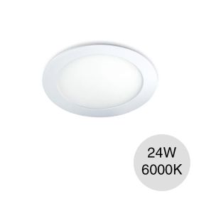 Paneles Led marco aluminio inyectado redondo p/embutir 24W 6000K Ø300mm