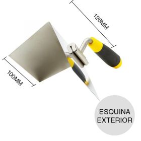 Espatula enduir Esquina exterior acero inoxidable 100mm x 126mm