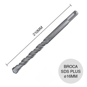 Broca percutora encastre SDS Plus hormigon ø16mm x 210mm