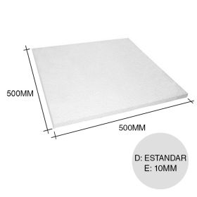 Placa aislante termico Isoplancha EPS densidad estandar 10kg/m³ 10mm x 500mm x 500mm