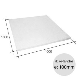 Placa aislante termico Isoplancha EPS densidad estandar 10kg/m³ 100mm x 1000mm x 1000mm