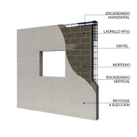 Pared portante de bloques de hormigón
