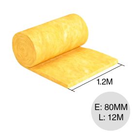 Aislante termico lana de vidrio Micro Aire Pv sin revestimiento 80mm x 1.2m x 12m rollo x 14.40m²