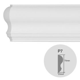 Moldura decorativa pared EPS Isomold P7 interior 20mm x 70mm x 2000mm pack x 2u