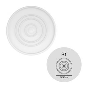Moldura decorativa rosetones techo EPS Isomold R1 interior ø240mm