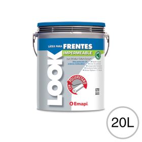 Pintura latex acrilico Look Frentes exterior blanco mate balde x 20l
