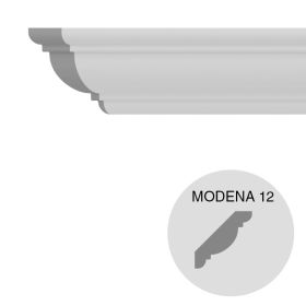 Moldura decorativa techo pared EPS Tecnomold Natural Modena 12 exterior 1000mm pack x 2u