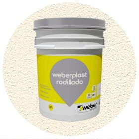 Revestimiento plastico Weberplast Rodillado Texturado beige champagnat balde x 30kg