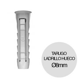 Taco tarugo nylon ladrillo hueco ø8mm pack x 100u