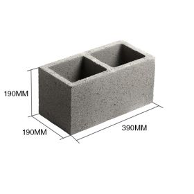 Bloque P20 STD portante hormigon 190mm x 190mm x 390mm