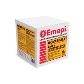 Impermeabilizante asfaltico Novasfalt ANR-5 al agua aplicacion frio caja x 18kg