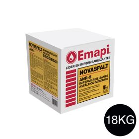 Impermeabilizante asfaltico Novasfalt ANR-5 al agua aplicacion frio caja x 18kg