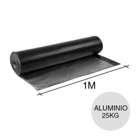 Membrana asfaltica aluminio puro expuesta no transitable N 3 25kg x 3mm x 1m x 10m rollo x 10m²