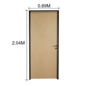 Puerta interior izquierda 80 Clasica mdf marco chapa construccion en seco 100mm x 800mm x 2m