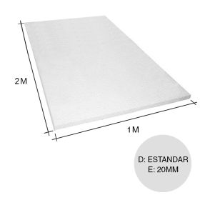 Placa aislante termico EPS densidad estandar 10kg/m³ 20mm x 1m x 2m
