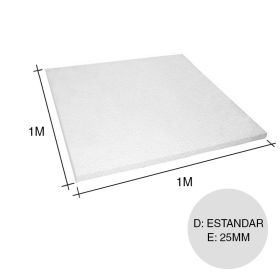 Placa aislante termico EPS densidad estandar 10kg/m³ 25mm x 1m x 1m