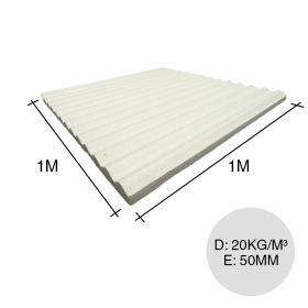Placa aislante termico EPS acanalada densidad 20kg/m³ 50mm x 1m x 1m