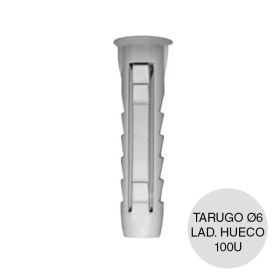Taco tarugo nylon ladrillo hueco ø6mm pack x 100u