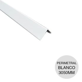 Perfil cielorraso desmontable galvanizado L perimetral blanco 19mm x 19mm x 3050mm