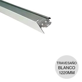 Perfil cielorraso desmontable galvanizado T travesaño blanco 24mm x 26mm x 1220mm